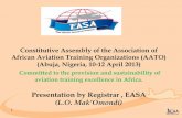 Presentation by Registrar , EASA (L.O. Mak’Omondi) Assembly, Abuja... · Presentation by Registrar , EASA ... Student Governing rules and regulations Quality Instruments . 7 ...