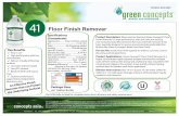 41 Floor Finish Remover - Ronin Group Enterprises · 41 Floor Finish Remover ... recommendation or information given in product literature is accurate and correct. ... finishes like