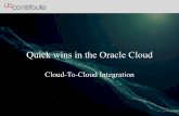 Quick wins in the Oracle Cloud - Home - Exitas · ORACLE Integration Cloud Service Exit Integration Viewing OCCS-CPQ-lntegration-Flow (1.0) updatž_ Misc OCCS WWeb Blogger: Anything