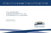 CLARION UNIVERSITY of PENNSYLVANIA · CLARION UNIVERSITY OF PENNSYLVANIA 2016/2017 ACTION PLAN . University Mission, Vision, and Statement of Strategy (Continued) As shown in the
