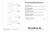 Installation - Bradley Corp · P.O. Box 309, Menomonee Falls, ... Pre-Installation Information ..... 2 Installation ... st le o nc tio me n t de s valve ha qu