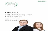 TAE40116 Intake - ntm.edu.au€¦  · Web viewHave you completed any other Training and Assessment qualifications or skill ... the intake booklet, ... in Word (.doc or docx) do not