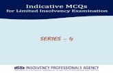 Indicative MCQs - ICSI · MCQs for Limited Insolvency Examination 5 Q.17.What is the time period for preferring an appeal to Membership Committee of an Insolvency Professional Agency: