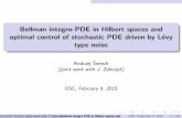 Bellman integro-PDE in Hilbert spaces and … integro-PDE in Hilbert spaces and optimal control of stochastic PDE driven by L evy type noise Andrzej Swi˘ech (joint work with J. Zabczyk)