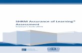 SHRM Assurance of Learning® Assessment SHRM... · SHRM Assurance of Learning® Assessment January 1, ... ASSURANCE OF LEARNING SAMPLE ITEMS ... universities are eligible to take