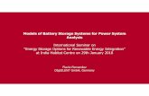 Models of Battery Storage Systems for Power System Analysis VI - Models of... · Models of Battery Storage Systems for Power System Analysis International Seminar on “Energy Storage