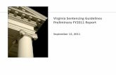 Virginia Sentencing Guidelines Preliminary FY2011 Report Compliance (FY2011 Preliminary) FINAL... · * Of mitigating cases requiring departure reason ** Of aggravating cases requiring