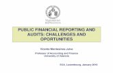 PUBLIC FINANCIAL REPORTING AND AUDITS: CHALLENGES … · PUBLIC FINANCIAL REPORTING AND AUDITS: CHALLENGES AND OPORTUNITIES ... quality, consumers ... • INTOSAI GOV 9300-9399 -Audit