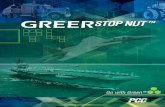 GREER STOP NUT (Literature Template) - v6 - PCC … · PAGE | 2 ABOUT US Go with GreenTM ... GREER STOP NUTTM Locknut product portfolio consists of nylon insert hex, clinch, and spline