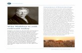 why malthus is still relevant today v2 - Population … · Why!Malthus!is!still!relevant!today!!!!!|!!!1! ... Malthus’s)An#Essay#onthe#Principle#of#Population) (1798)claimed)that)population)