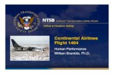 Continental Airlines Flight 1404 - NTSB Home .Office of Aviation Safety Continental Airlines Flight