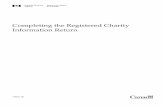 Completing the Registered Charity Information Return · Completing the Registered Charity Information Return ... labels from Form TF725, Registered Charity Basic Information Sheet,