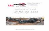WARRIOR 1400 - aggtech-crusher-imports.com · All specifications subject to change without prior notice. Powerscreen International. Dist. Ltd. Coalisland Road, Dungannon, Co.Tyrone,