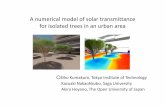A numerical model of solar transmittance for isolated trees .A numerical model of solar transmittance