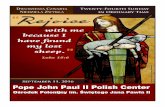 DWUDZIESTA CZWARTA NIEDZIELA ZWYKŁA - … 09-11-16.pdf · There will be music in the Center’s Hall from 8-11 p.m. SUNDAY’S activities include the celebration of the Eucharist