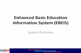 Enhanced Basic Education Information System (EBEIS) · Enhanced Basic Education Information System (EBEIS) ... The Regional EBEIS Administrator shall be ... logged in the Issues Log