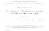 HIRTY-THREE ORKS OF - Universiteit Utrecht · rudolf rasch: the thirty-three works of francesco geminiani work two: the corelli concertos, prima parte (1726) my work on the internet