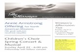 Annie Armstrong - s3.amazonaws.com · Annie Armstrong Offering for North American ... received: $34,880 Children’s Choir Spring Concert & Musical Sunday April 22 - 6:00 pm Fellowship