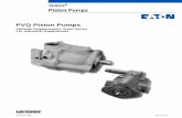 PVQ Piston Pumps - SEVECO · PVQ piston pumps are in-line, variable displacement units and are available in nine sizes. Displacement is varied by ... PVQ16 16,0 (0.976) 1800 210 (3000)