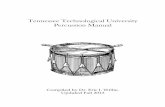 Tennessee Technological University Percussion Manual …media.virbcdn.com/files/66/650d6605b40cf0f2-TTUPercussionManual... · Tennessee Technological University Percussion Manual