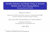 Variable Selection and Model Choice in Survival … fileVariable Selection and Model Choice in Survival Models with Time-Varying E ects ... 1benjamin.hofner@imbe.med.uni-erlangen.de.