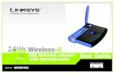 802.11g User Guide - Linksysdownloads.linksys.com/downloads/userguide/... · A Division of Cisco Systems, Inc. ® Model No. USB Network Adapter Wireless-G WUSB54GS User Guide WIRELESS