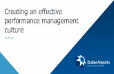Creating an Effective Performance Management Culture · performance based culture ... Creating an environment which promotes high performance . ... Creating an Effective Performance