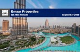 Q2 2016 Results September 2016 - Emaar Properties · Dubai sales increased by 45% to AED 8.854 BN in H1 2016 compared to AED ... Base Rent 66% Net Turnover Rent 7% Service and Other