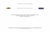 REPUBLIC OF BULGARIA MINISTRY OF TRANSPORT · REPUBLIC OF BULGARIA MINISTRY OF TRANSPORT OPERATIONAL PROGRAMME ON TRANSPORT 2007-2013 (SECTORAL) ... Financial plan for SOP on Transport