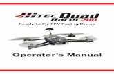 Operator’s Manual - Hitechitecrcd.com/images/products/pdf/432_QR280_MANUAL_FINAL-RS.pdf · Powering on the Quad Racer 280 ... 4 x AA Batteries Mini USB ... 280. Transmitting outside
