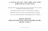 COLLEGE OF HEALTH PROFESSIONS - ferris.edu · COLLEGE OF HEALTH PROFESSIONS Department of Clinical Lab, Respiratory and ... (CIM) program is delivered in a cohort schedule.