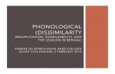 PHONOLOGICAL (DIS)SIMILARITY - Reed College · phonological (dis)similarity reduplication, confusability, and the lexicon in bengali sameer ud dowla khan, reed college gloss colloquium,
