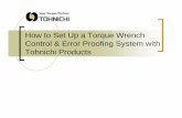 How to Set Up Torque Wrench Control and - Tohnichi · Bolt Tightening for Assembly ... {FH Wireless Version. ... Microsoft PowerPoint - How to Set Up Torque Wrench Control and Author: