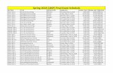 Spring 2018 (18SP) Final Exam Schedule · Spring 2018 (18SP) Final Exam Schedule. ... ARCST-410-1 Vernacular Architecture Breiner Tuesday, ... ARTH-102-2 Hist of Western Art II Straczewski