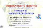 Introduction to Robotics - Sharifmech.sharif.edu/~meghdari/files/Robotics/Session5RN.pdf · Foundations of Robotics Mechanical Design ... The ability of a machine to respond ... interference.