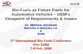 Bio-Fuels as Future Fuels for Automotive Vehicles – … · Bio-Fuels as Future Fuels for Automotive Vehicles – OEM’s Viewpoint of Requirements & Issues ... Carburetor parts,