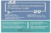 English Conversation Practice Lab - BIR Trainingbirtraining.edu/Files/Documents/conversation-2web.pdf · Looking for opportunities to practice your English speaking on a variety of
