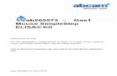 ELISA® Kit Mouse SimpleStep ab205573 – Gas1 · Last Updated 23 June 2015 Instructions for Use For the quantitative measurement of Gas1 in mouse serum, plasma, urine, cell culture
