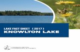 lake fact sheet ( 2017 ) Knowlton Lake - CRCA · Knowlton Lake is located in the Cataraqui River watershed south of the community of Hol-