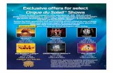 Cirque du Soleil Mystère Zumanity The Sensual … · (for guests 18 and older), KÀ™ , CRISS ANGEL ®Be lliiee ve™ & ve™ & Viva ELVIS™ ; Viva ELVIS™ ; and 25% off The Beatles