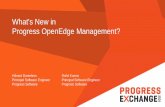 What's New in Progress OpenEdge Managementmedia.progress.com/.../track1_whats-new-in-openedge-management.pdf · What's New in Progress OpenEdge Management? Håvard Danielsen Rohit