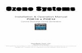 Corona Discharge Ozone Generators POE10... · -1- O 3 INTRODUCTION This Installation and Operation Manual is written to assist in the installation, operation and maintenance of ozone