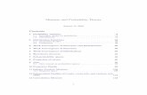 Measure and Probability Theory - University of … · Measure and Probability Theory October 8, 2017 Contents 1 Probability measure6 1.1 Introduce binder for probability. . . . .