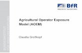 Agricultural Operator Exposure BUNDESINSTITUT …€¦ · BUNDESINSTITUT FÜR RISIKOBEWERTUNG Agricultural Operator Exposure Model (AOEM) Claudia Großkopf