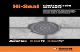 Hi-Seal TM CONSTRUCTION SEALANTS - Ramset · DuraMax has a movement capability far greater than a normal ... Hi-Seal FCTM Fast Curing ... Construction Sealants 1/ ...