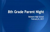 8th Grade Parent Night - Belmont Public Schools · 8th Grade Parent Night Belmont High School February 8, ... critical thinking, research and ... poem & play Coming of age ...