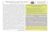 Margate Civic Society Summer 2010 Newsletter Civic Society - Summer... · Voice and had decided in favour of doing so by offering a ... This year’s Heritage Open Days are Friday,