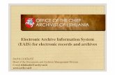 Electronic Archive Information System (EAIS) for .... dluksaite_dlm [suderinamumo... · MORE ABOUT ADOC FORMAT E-DOCUMENTS ADOC specification is approved in 2009 by Office of the