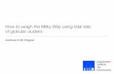How to weigh the Milky Way using tidal tails of globular ...sambaran/talks/Kuepper.pdf · How to weigh the Milky Way using tidal tails of globular clusters ... we impose a prior that