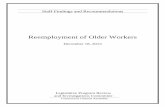 Reemployment of Older Workers - C G A PRI Study on Reemployment of... · programs with an on -the job training component had a higher ... professional resume writer credential and